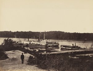 Plauter łodzi zaopatrzenia medycznego, na Appomattox., styczeń 1865 (odbitka albumu osadzona na papierze tkanym)