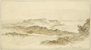 Wybrzeże w pobliżu Clevedon autorstwa John Reverend Eden