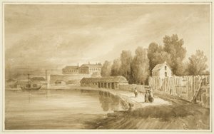 Ropewalk i tył New Gaol autorstwa John Reverend Eden