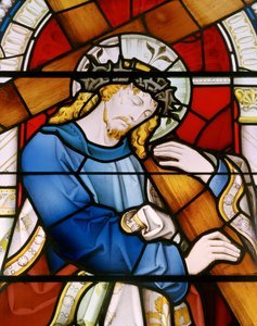 Dolgellau, St Mary, Clayton & Bell, John Richard Clayton (1827-1913), Chrystus niosący krzyż, 1864 autorstwa John Richard Clayton