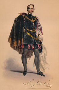 Gość w stroju z XVI wieku w kostiumie Bal królowej Wiktorii, 12 maja 1842, 1843.