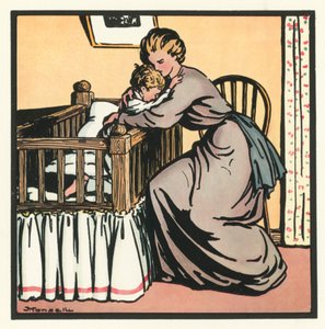 Kensington Rhymes: Good-Night (kolorowa litografia) autorstwa John Robert (after) Monsell