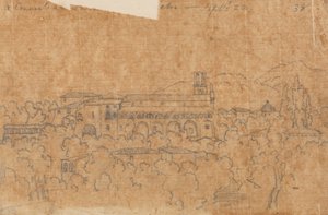 Klasztor w La Cava niedaleko Vietri, 22 września autorstwa John Robert Cozens