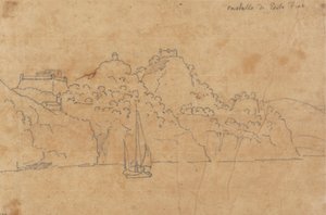 Zamek Portofino autorstwa John Robert Cozens