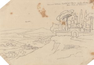 Klasztor między Castel del Bosco i La Strada Scala autorstwa John Robert Cozens