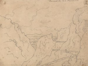 Zejście do Pont de Beauvoisin autorstwa John Robert Cozens