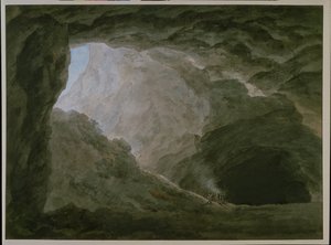 Grota w Kampanii (akwarela na papierze) autorstwa John Robert Cozens