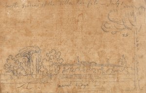 W ogrodach Villa Pamphili, 1 lipca autorstwa John Robert Cozens