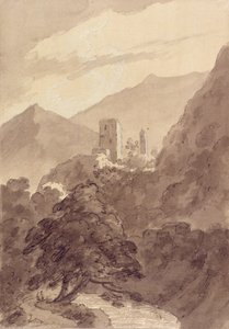 In the Grisons (pióro i atrament, akwarela na papierze) autorstwa John Robert Cozens