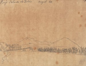 Pałac Królewski w Portici, 28 sierpnia autorstwa John Robert Cozens