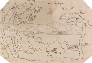 Jezioro Perugia autorstwa John Robert Cozens