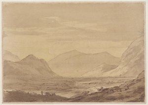 Blisko Chiavenna (pióro i atrament, akwarela na papierze) autorstwa John Robert Cozens