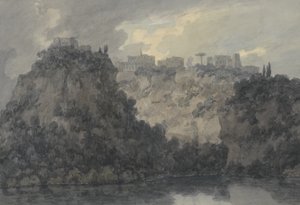 Nad jeziorem Nemi, ok. 1780-83 (grafit i w/c na papierze) autorstwa John Robert Cozens
