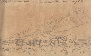 Część Wezuwiusza z loggii w willi, Portici, 22 sierpnia autorstwa John Robert Cozens