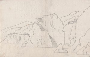 Skalna linia brzegowa autorstwa John Robert Cozens