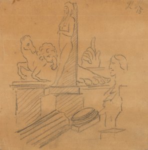 Posągi i ruiny autorstwa John Robert Cozens