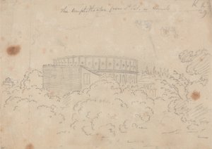 Amfiteatr widziany z S. Pietro in Vinculo autorstwa John Robert Cozens