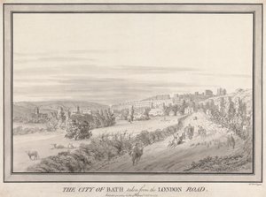 Miasto Bath wzięte z London Road autorstwa John Robert Cozens