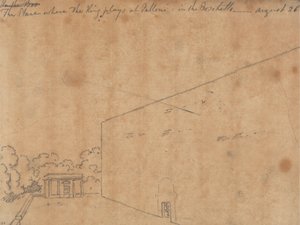 Miejsce, w którym król gra u Palloniego autorstwa John Robert Cozens