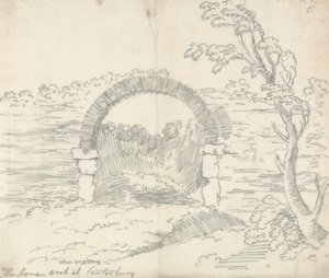 Rzymski łuk w Canterbury autorstwa John Robert Cozens