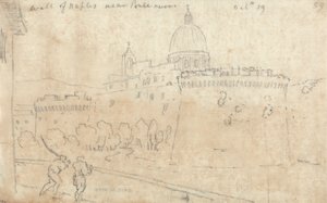 Mur Neapolu w pobliżu Ponte Nuovo autorstwa John Robert Cozens