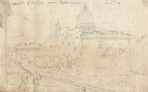 Mur Neapolu w pobliżu Ponte Nuovo autorstwa John Robert Cozens