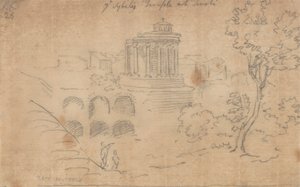 Świątynia Ye Sybil w Tivoli autorstwa John Robert Cozens