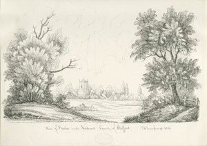 Barton pod Needwood Village: rysunek piórem i tuszem, 1836