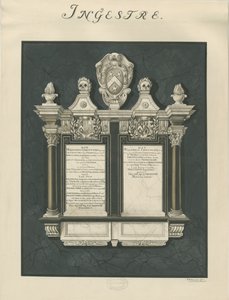 Kościół Ingestre - tabliczki do Waltera Chetwynda starszego i młodszego: malarstwo, nd [?XIX w.] (malarstwo)
