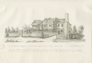 Kingswinford - Bradley Hall: rysunek piórem i tuszem