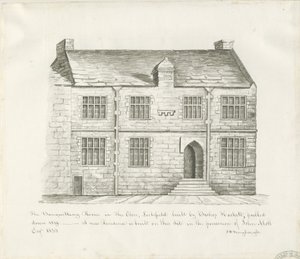 Lichfield - Sala bankietowa in The Close: rysunek w odcieniu sepii i [początek XIX wieku] (rysunek) autorstwa John Robert Fernyhough