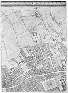 Mapa Bloomsbury i Holborn, Londyn, 1746 r