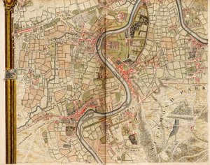 Mapa Hounslow, Twickenham i Richmond autorstwa John Rocque