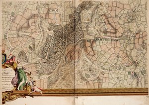 Mapa Streatham, Croydon i Sydenham autorstwa John Rocque