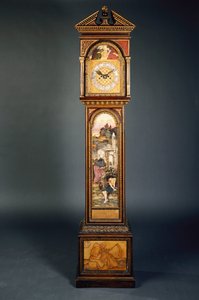 Obszerny zegar frontowy z końca XIX wieku autorstwa John Roddam Spencer Stanhope