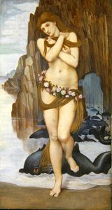Wenus wschodząca z morza, początek lat 70. XIX wieku (tempera i złoto na panelu)