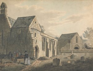Kościół, cmentarz i figurki (Cmentarz) autorstwa John Roe of Warwick