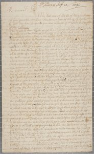 List od Johna Rowa, studenta w St Andrews, do jego wuja, 1691 autorstwa John Row
