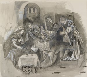 Rysunek obrzezania Tintoretta w Scuola Grande di San Rocco, sierpień 1869 autorstwa John Ruskin