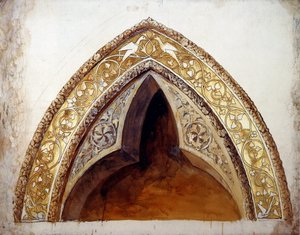 Schemat wykładu w Edynburgu: Zdobione okno gotyckie z wcięciem autorstwa John Ruskin