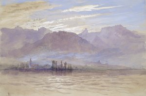 Poranek na wiosnę, z północno-wschodnim wiatrem, w Vevey, maj - czerwiec 1849 lub 1 maj 1869 autorstwa John Ruskin