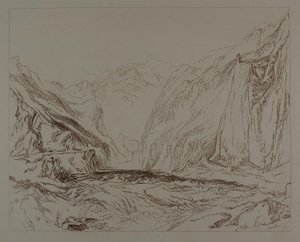 Piaskowa scena górska autorstwa John Ruskin