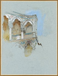 Studium gotyckiej fasady w Pizie w San Michele w Borgo, Piza, 1 lipca autorstwa John Ruskin