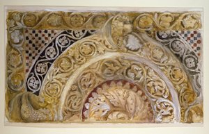 Studium panelu na czcionce baptysterium w Pizie autorstwa John Ruskin