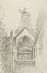 Studium grobowca Can Grande della Scala w Weronie, maj-sierpień 1869 r. autorstwa John Ruskin
