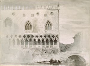 Zewnętrzna część Pałacu Książęcego, Wenecja, 1852 autorstwa John Ruskin