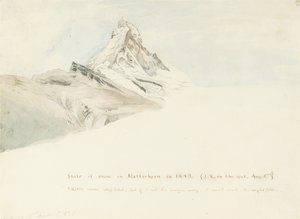 Matterhorn, Szwajcaria, od północnego wschodu, 1849 autorstwa John Ruskin