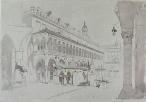 Palazzo della Ragione i Piazza delle Erbe, Padwa, maj 1841 r. autorstwa John Ruskin