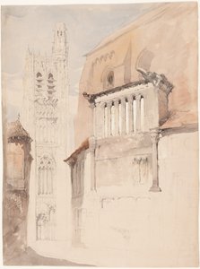 Wieża katedry w Sens autorstwa John Ruskin