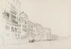 Widok z Palazzo Bembo na Palazzo Grimani, Wenecja, maj - czerwiec 1870 autorstwa John Ruskin